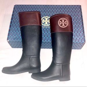 Tory Burch Black/Almond Rainboots